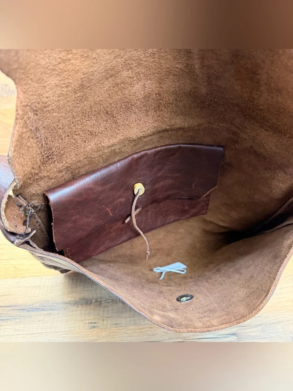 Handcrafted Dark Brown Leather Crossbody Bag